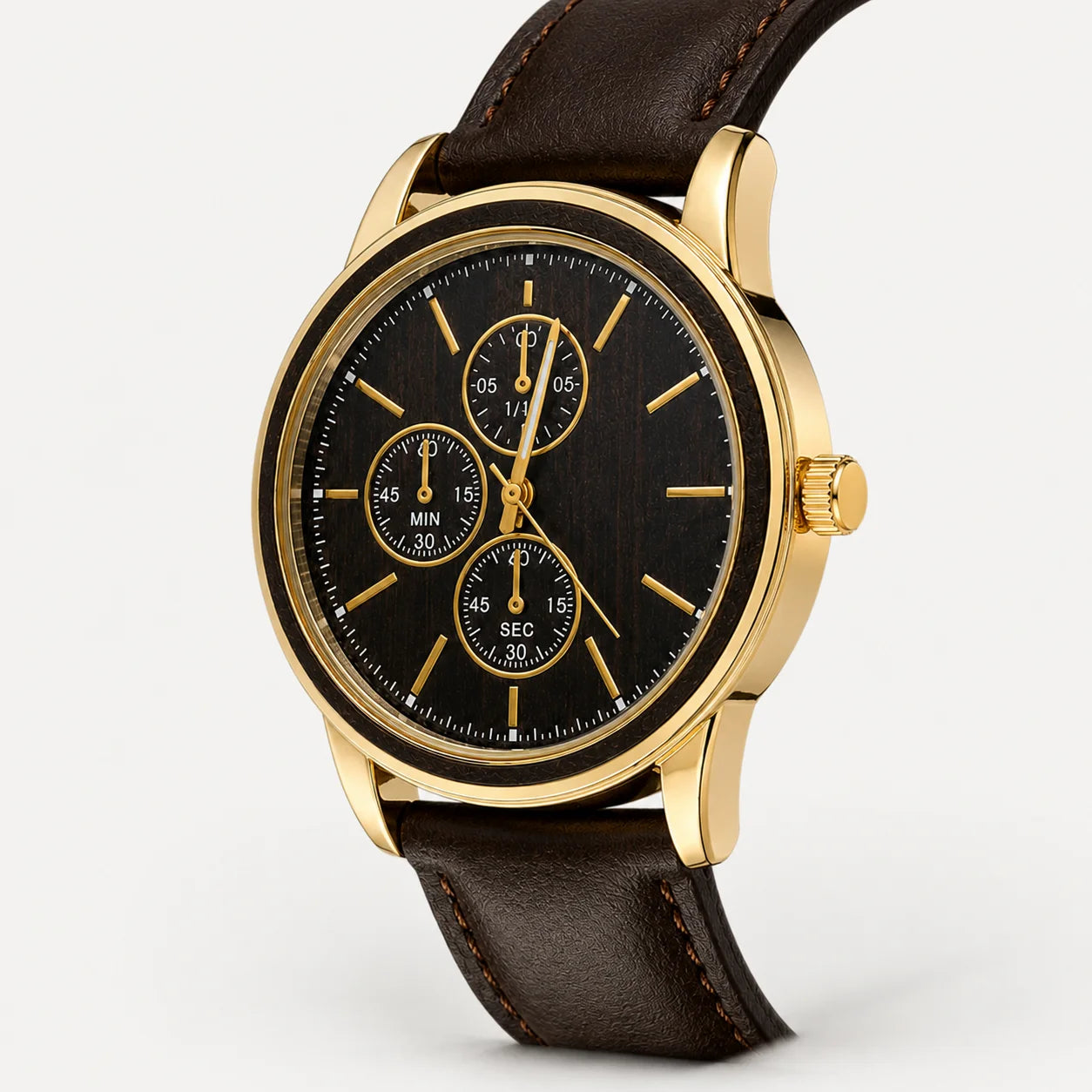 OEM Custom Logo Extra Large Round Quartz Analog Glass Watch Stainless Steel Case Metal Strap 45mm Dial Wholesale Sports