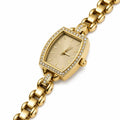 OEM Custom Logo Women's Quartz Analog Glass Dial Watch Irregular Alloy Case Metal Strap Fashion Wholesale for Ladies