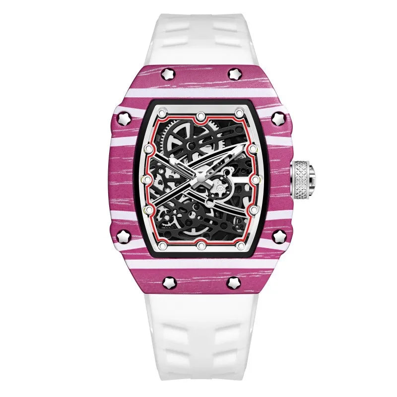Best-selling Luxury Ultra-thin Barrel-shaped Men's Quartz Wristwatch Pointer Silicone Band 30M Water Resistant Wholesale