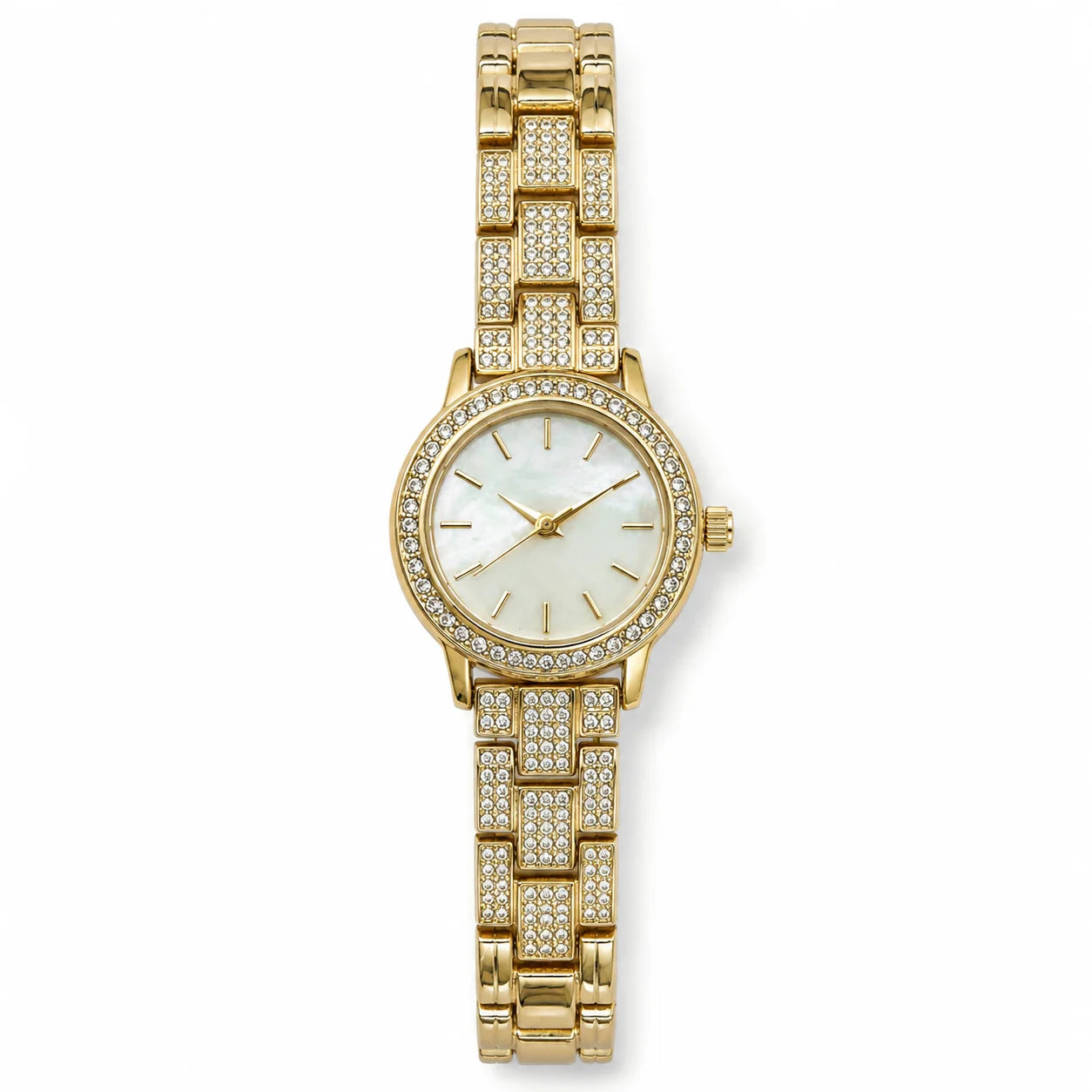 OEM Custom Logo Women's Quartz Analog Glass Dial Round Alloy Case Metal Strap Fashion Wholesale Watch for Ladies