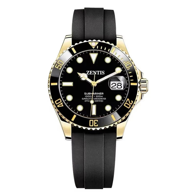 Men's Quartz Alloy Case Sports Diving Watch-Stainless Steel Band Water Resistant 30M Pointer Dial Date Display