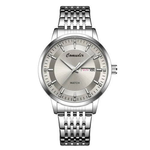 Automatic Quartz Men's Watch Hollow Waterproof 30M Water Resistant Tide Luminous Pointer Double Calendar Trembles Cross-Border