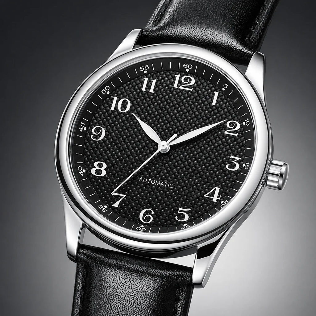 Guangzhou Customized Fully Automatic Mechanical Alloy Mens Watches; High-end Business-style Pointer Luminous Stainless Steel