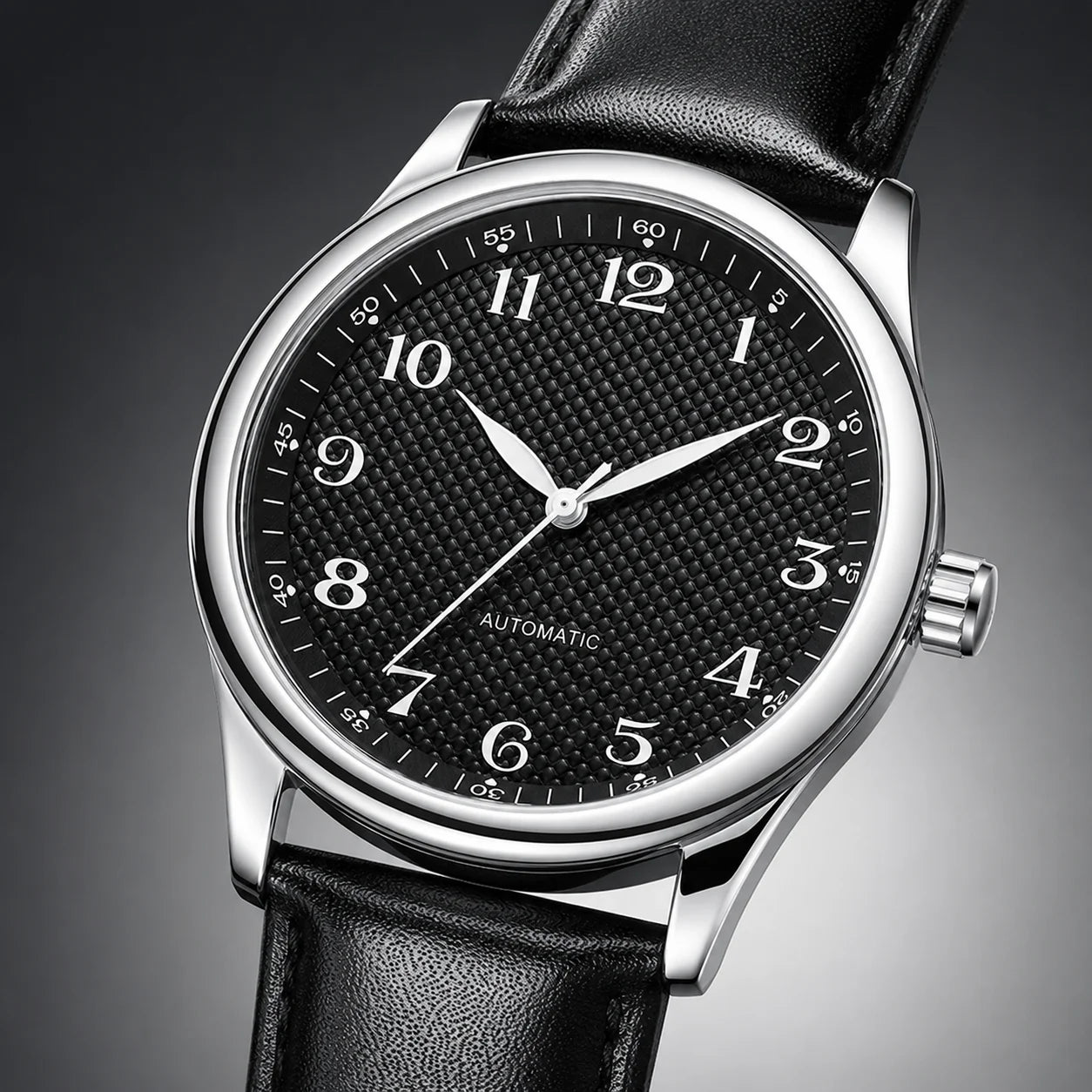 Guangzhou Customized Fully Automatic Mechanical Alloy Mens Watches; High-end Business-style Pointer Luminous Stainless Steel