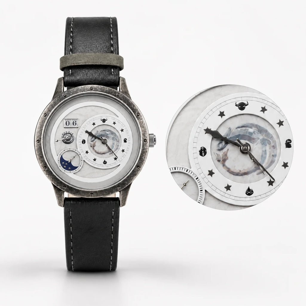 OEM Custom Logo Men's Quartz Watch Round Stainless Steel Case Glass Dial PU Leather Strap Wholesale for Business Casual Wear