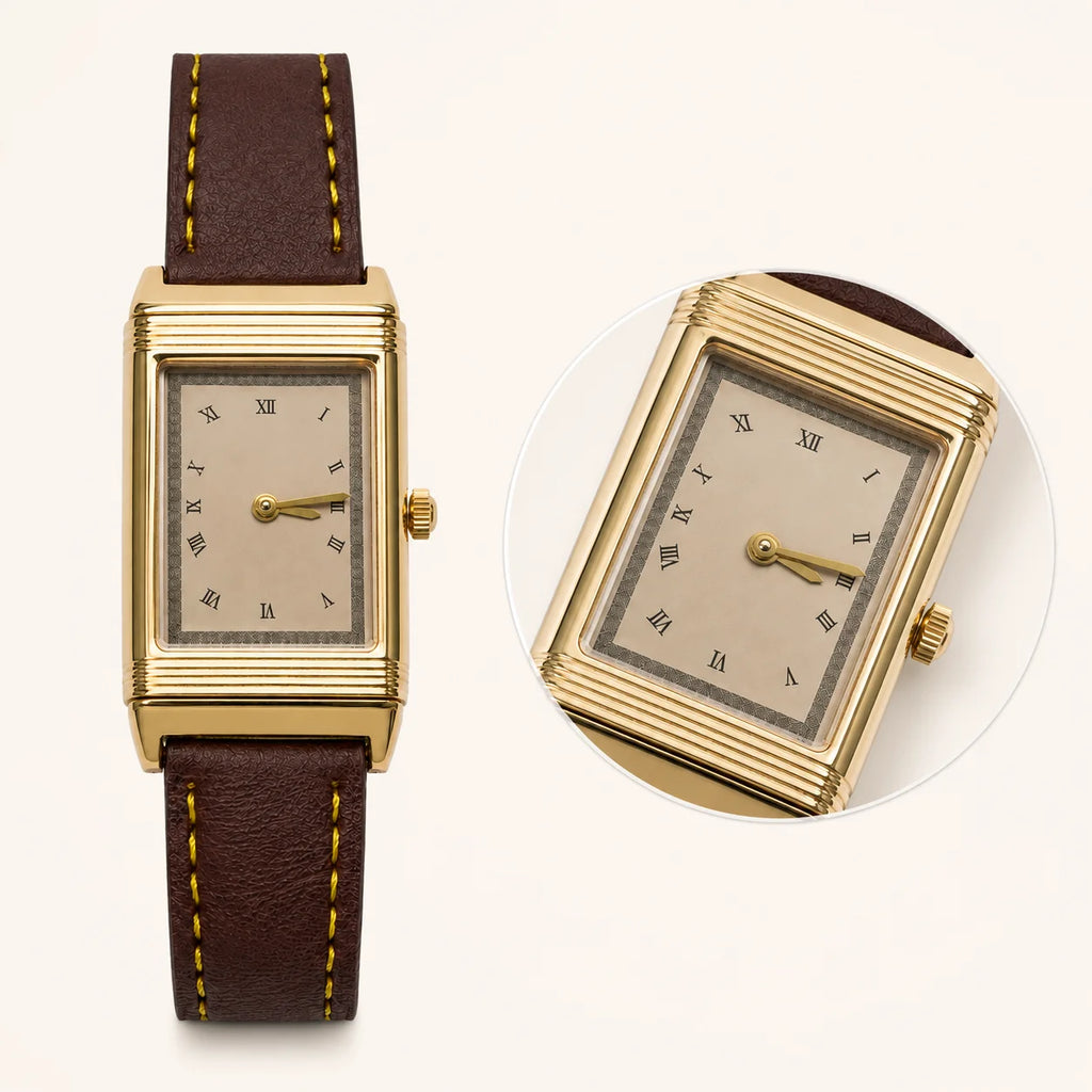 OEM Custom Logo Men's Quartz Watch Rectangle Alloy Case Glass PU Leather Strap Wholesale for Business Casual Wear