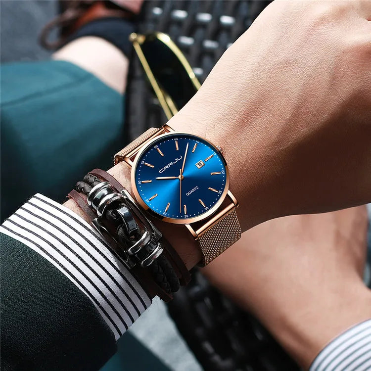 Men's Quartz Watch Alloy Case Acrylic Band Water Resistant Pearl Dial Starry-Sky Fashion Leisure Business Use