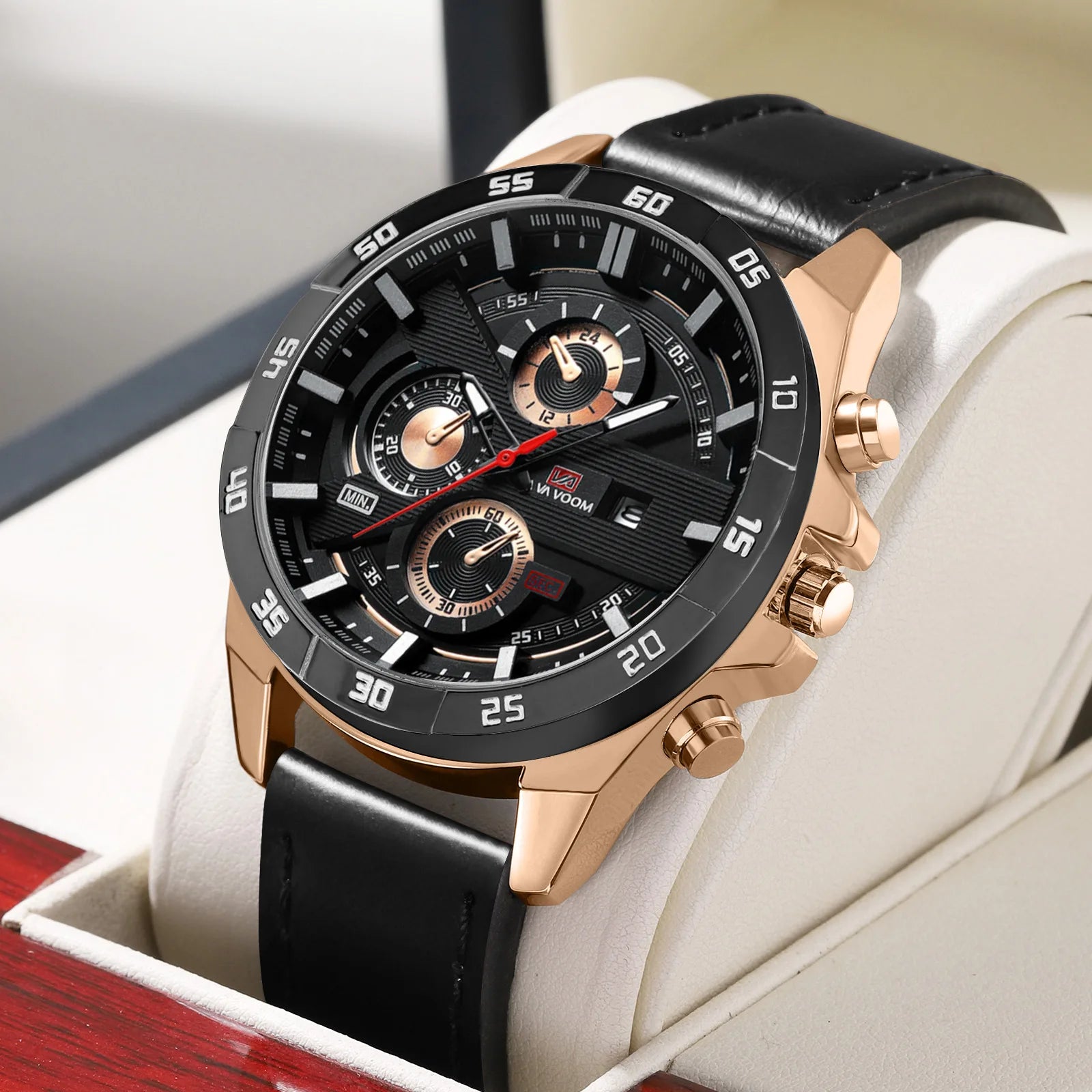 Source Factory Fashion Mens Waterproof Outdoor Sports Casual Student Stainless Steel Strap Alloy Case Pointer Quartz Watch 45mm