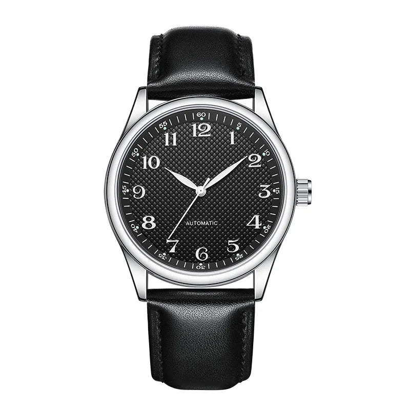 Guangzhou Customized Fully Automatic Mechanical Alloy Mens Watches; High-end Business-style Pointer Luminous Stainless Steel