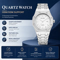 Mens Luxury Quartz Watch Drop Shipping; 41mm Octagonal Alloy Case Alloy Band; 30M Water Resistant Pointer Dial