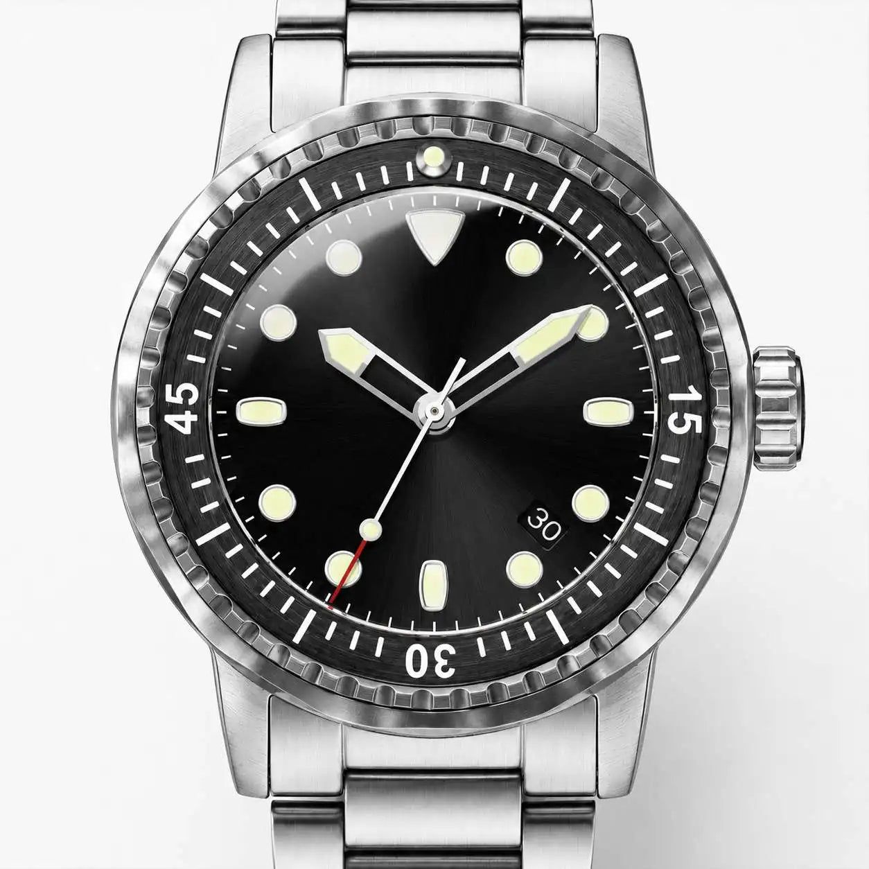 Cross-border Explosion High-end Custom Watch NH35 Automatic Stainless Steel Sapphire Crystal Luminous Sports Diving Men's