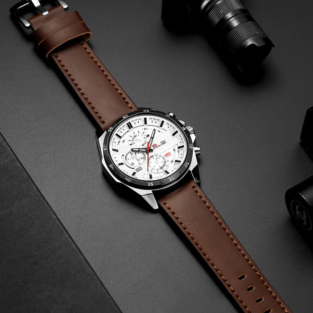 Source Factory Fashion Mens Waterproof Outdoor Sports Casual Student Stainless Steel Strap Alloy Case Pointer Quartz Watch 45mm