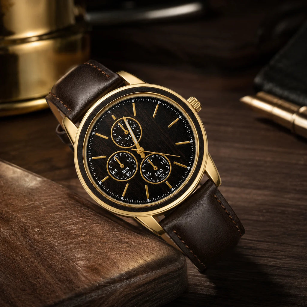 OEM Custom Logo Extra Large Round Quartz Analog Glass Watch Stainless Steel Case Metal Strap 45mm Dial Wholesale Sports