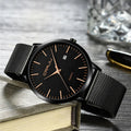 Men's Casual Quartz Alloy Acrylic Band Watch 30M Water Resistant Ultra-Thin Calendar Personalized New Student