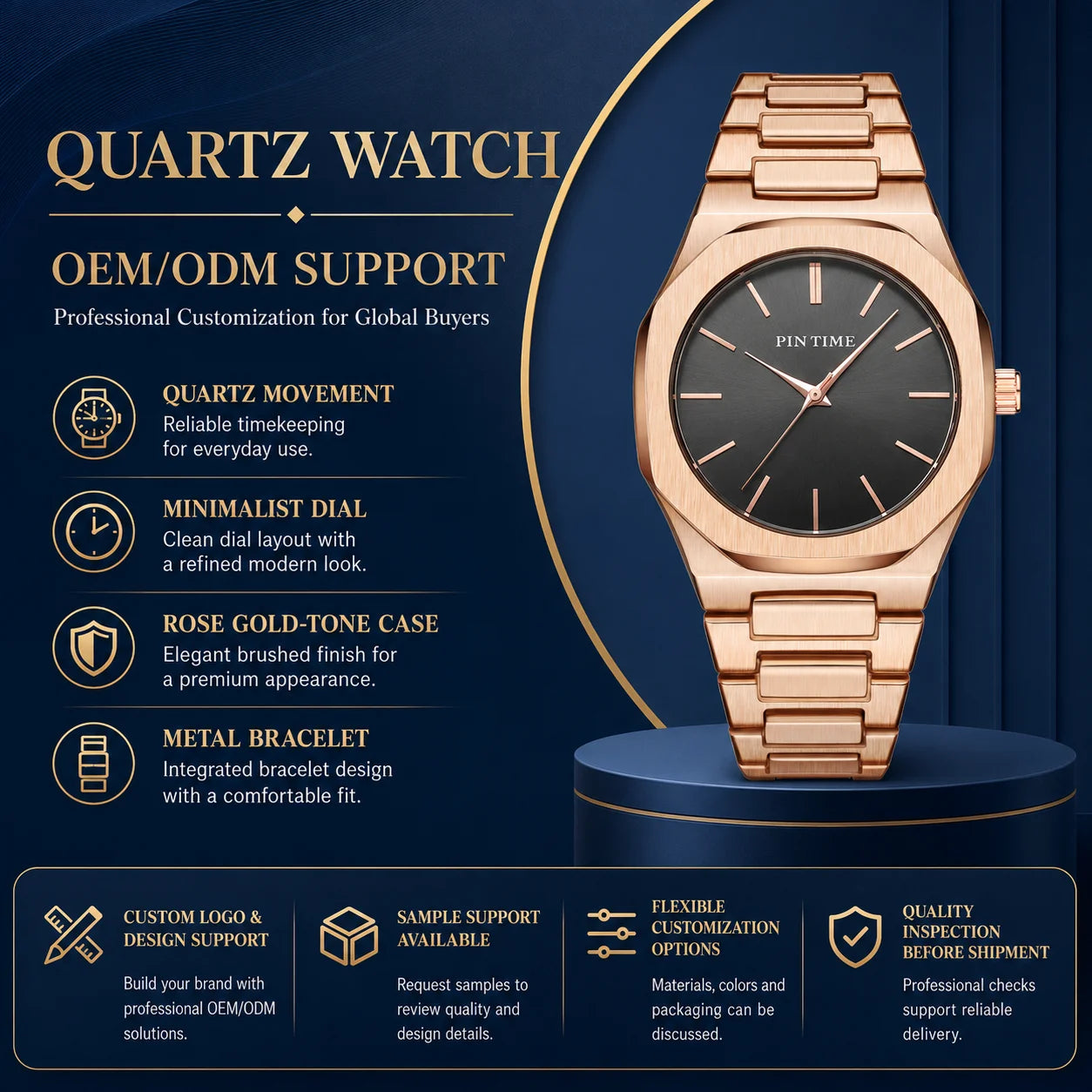 Quartz Watch Men Women Featuring Stick Markers Sunray-patterned Dial 30-meter Water Resistance Minimalist
