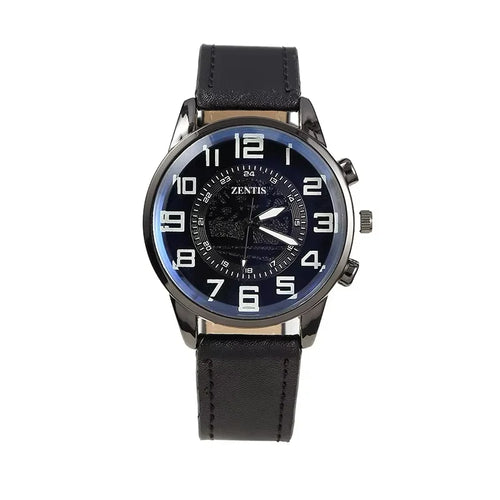 Best-selling Fashionable Business Alloy Minimalist Mens Watch Circular Pin Buckle Casual Vintage Pointer Dial Quartz