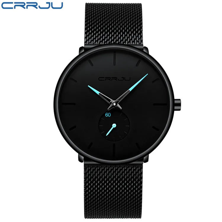 Luxury Men's Watch Japan Quartz Movement Alloy Case Acrylic Dial Window Water Resistant 30M Leisure Style Box Included