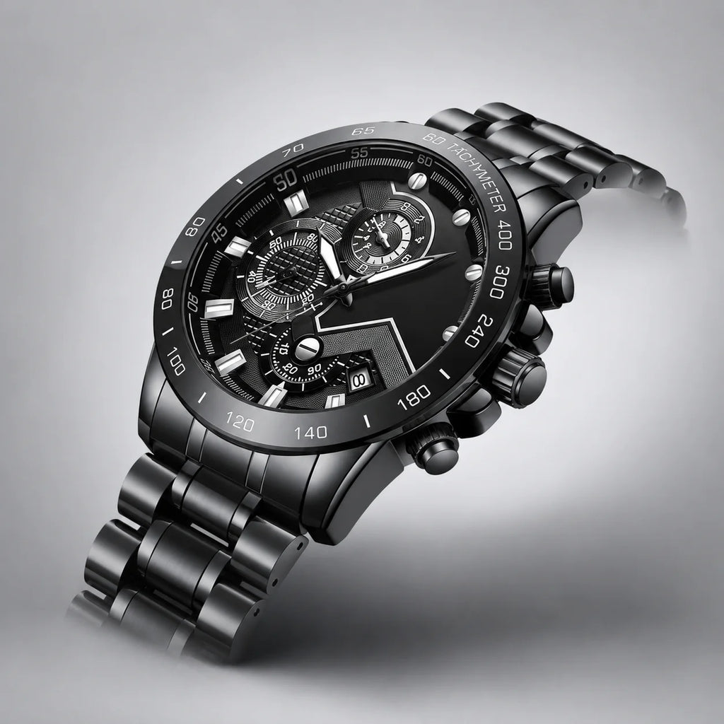 Factory-Supported Stainless Steel Watch Customization Small-Lot OEM/ODM Logo Quartz Fashion Men's Timepieces 44mm Pointer Dial