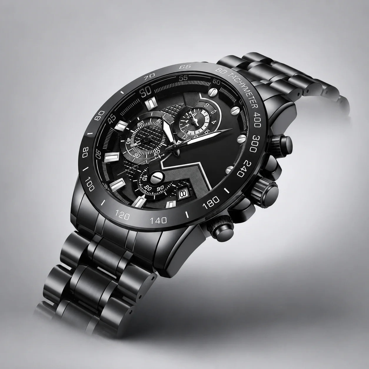 Factory-Supported Stainless Steel Watch Customization Small-Lot OEM/ODM Logo Quartz Fashion Men's Timepieces 44mm Pointer Dial