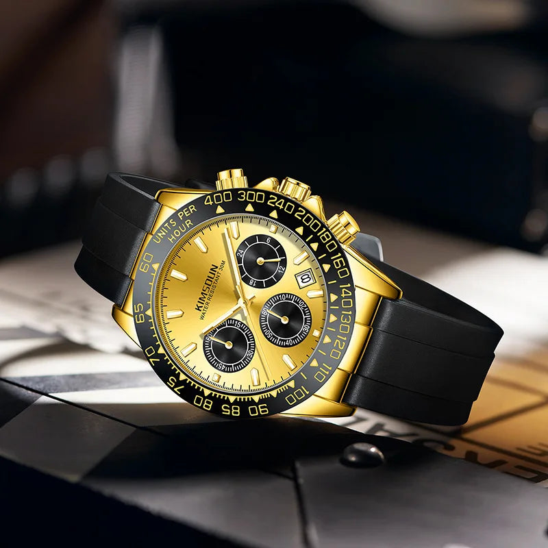 Quartz Chronograph 30M Waterproof Silicone Band -style Business-style
