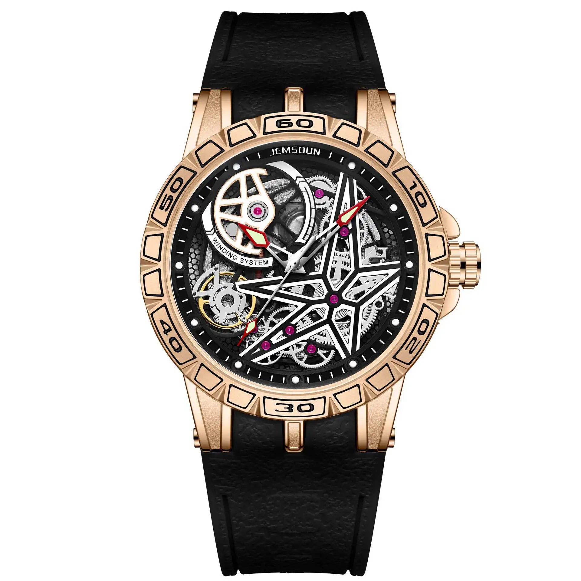 Roger Series Men's Watch Large Dial Personalized Luminous Silicone Band Alloy Case 30M Water Resistant Cross-border Watch