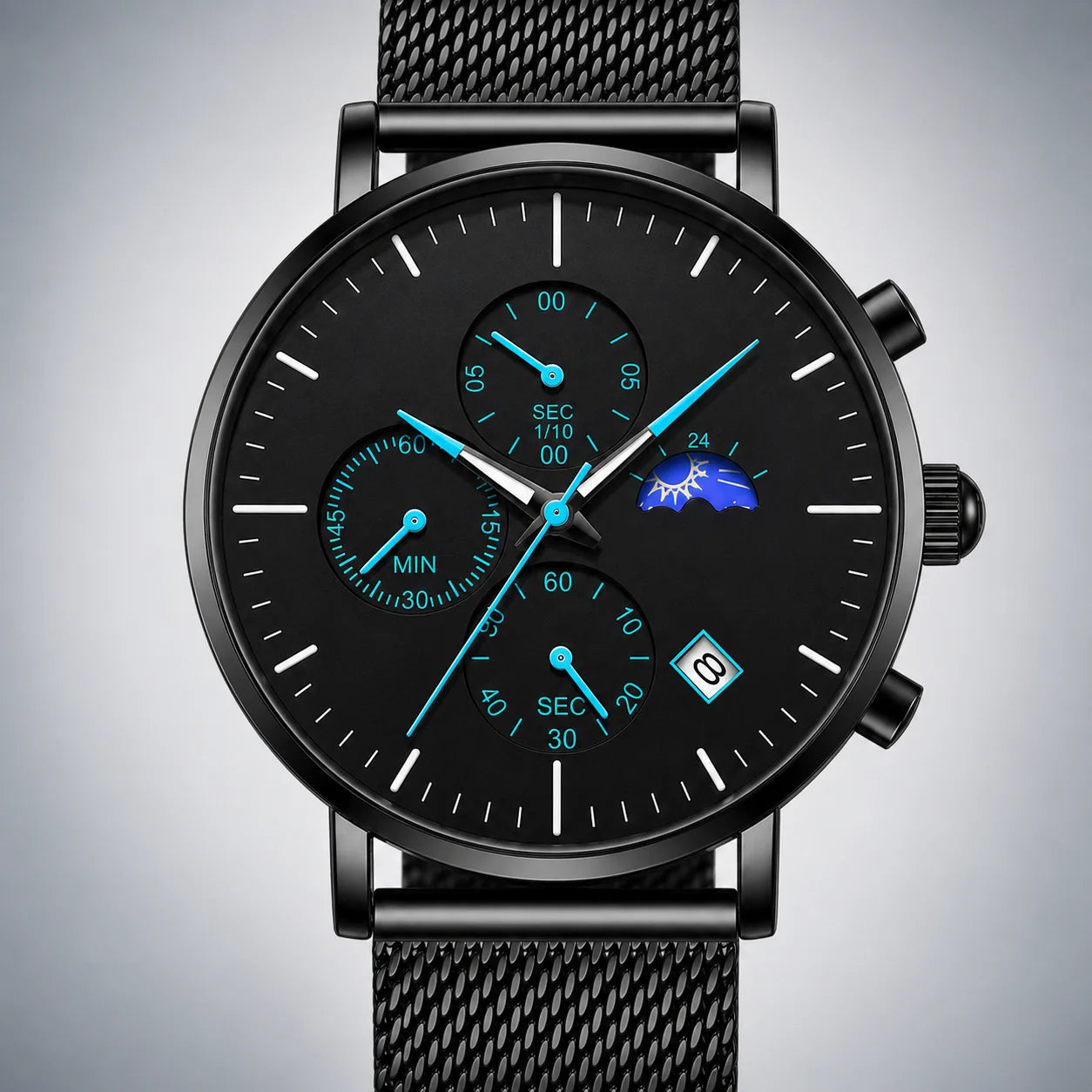 Custom-Made Men's Stainless Steel Band Waterproof Quartz Watch Pointer Luminous Hands 30M Water Resistance Alloy Case Wholesale