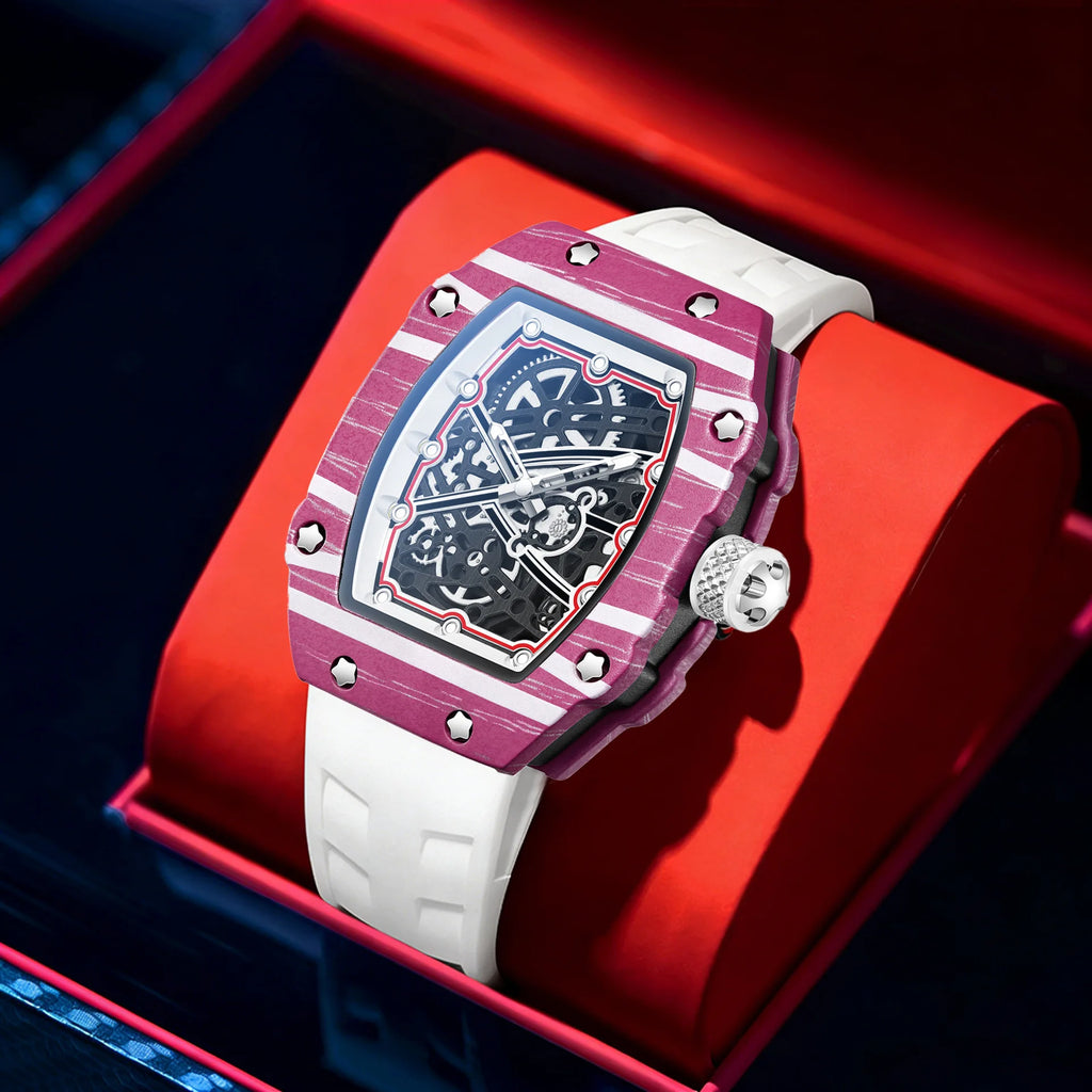Best-selling Luxury Ultra-thin Barrel-shaped Men's Quartz Wristwatch Pointer Silicone Band 30M Water Resistant Wholesale