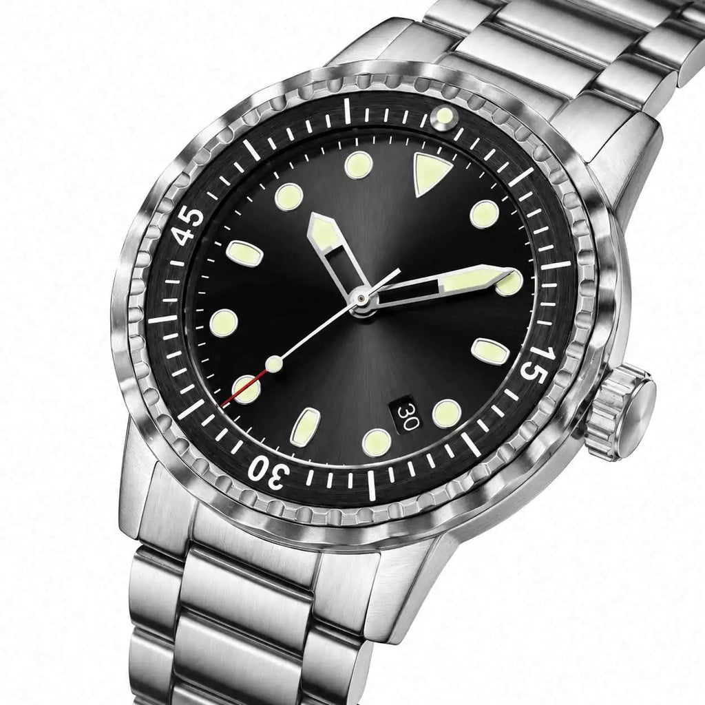 Cross-border Explosion High-end Custom Watch NH35 Automatic Stainless Steel Sapphire Crystal Luminous Sports Diving Men's