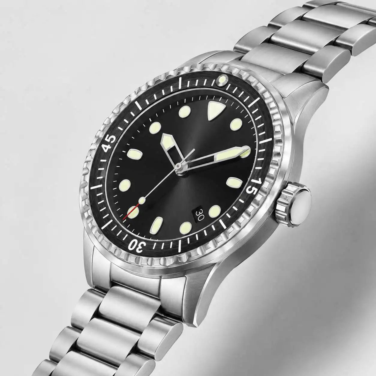 Cross-border Explosion High-end Custom Watch NH35 Automatic Stainless Steel Sapphire Crystal Luminous Sports Diving Men's