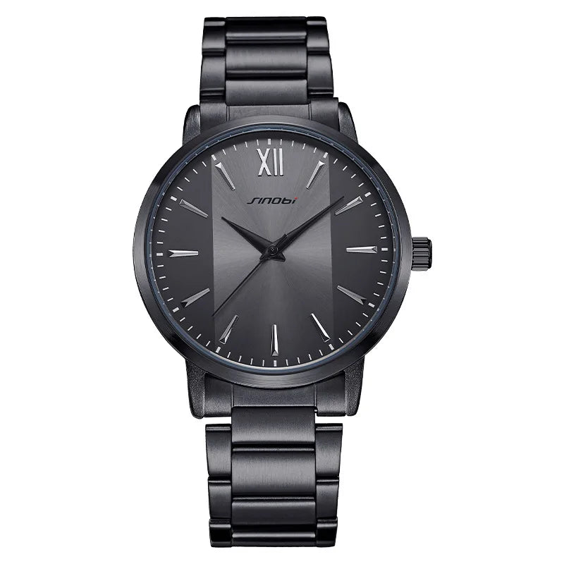 Customized OEM Sport Quartz Watch Alloy Case Pointer Dial Water Resistant 30M Stainless Steel Band for Men & Women