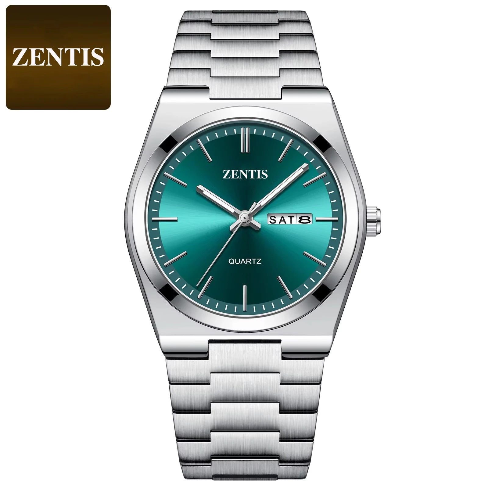 For New Lightweight Men's Alloy Case 5mm Stainless Steel Strap 50m Water Resistant Luminous Quartz Business Wristwatch 930