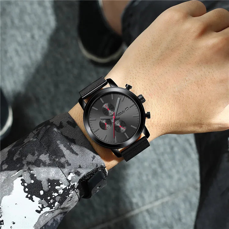 Men's Watch Casual Business-Style Fashionable Distinctive Student Timepiece Simple Alloy Quartz